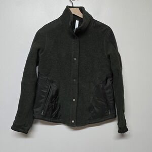 Lululemon Womens Go Cozy Jacket Green‎ Sherpa Fleece Size 6 EUC $178